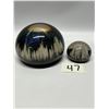 Image 1 : 2 Poly Quartz Hand Made Paperweights Canada approx: 3.5" & 1.75"