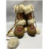 Image 1 : First Nations Beaded Footwear Mukluks - Foot Approx 9"x3" Height 8"