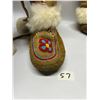 Image 2 : First Nations Beaded Footwear Mukluks - Foot Approx 9"x3" Height 8"