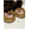 Image 2 : First Nations Beaded Footwear Mukluks - Foot Approx 10"x4.5" Height 10"