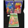 Image 1 : 3 NEW SEALED Disney VHS Movies Robin Hood Alice in Wonderland Mouse Detec