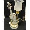 Image 1 : Vintage Plastic Violin Fiddle Lamp Works appr: 16"T 5.5"W