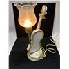 Image 4 : Vintage Plastic Violin Fiddle Lamp Works appr: 16"T 5.5"W