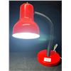 Image 3 : Red Gooseneck Style Adjustable Table Lamp Adjusts to approx 17" tall