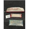 Image 1 : Vintage Hohner Germany Chrometta 12 Harmonica 6.5" & School Pitch Pipe 3.25"