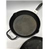 Image 4 : 3 Cast Iron Frying Pans Cookware 9.5" 10.5" 12"