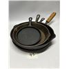 Image 1 : 4 Cast Iron Frying Pans Cookware 6" 8.5" 10.5" 10"