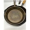 Image 3 : 4 Cast Iron Frying Pans Cookware 6" 8.5" 10.5" 10"