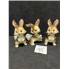Image 1 : 3 Ceramic Cotton Tail Rabbit Figurines décor ornaments Japan Appr: 4"