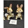 Image 2 : 3 Ceramic Cotton Tail Rabbit Figurines décor ornaments Japan Appr: 4"