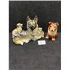 Image 1 : 2 Ceramic Dog Figurines décor ornaments Japan Large Figure Appr: 5.5"T 7.75"W