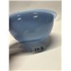 Image 3 : RARE Pyrex Delphite Blue Rolled Edge 322 Mixing Bowl Vintage Approx 7"W 3"T