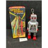 Image 1 : Space Robot Key Wound Motor Metal Toy MS 403 China W/box Appr: 8"T 3"W