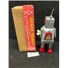 Image 3 : Space Robot Key Wound Motor Metal Toy MS 403 China W/box Appr: 8"T 3"W
