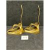 Image 2 : Mid Century Brass Bird Book Ends Approx: 5.75"T 3.75"W