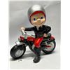 Image 2 : 2 Vintage Atlantic Mold Ceramic Boy on Motorcycle & Snowmobile approx: 12"x12"
