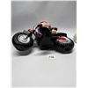 Image 7 : 2 Vintage Atlantic Mold Ceramic Boy on Motorcycle & Snowmobile approx: 12"x12"