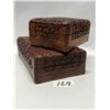Image 4 : 2 Carved Wood Very Detailed Jewelry Storage Boxes Lrg one appr: 8x5x2.25"