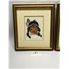 Image 3 : 2 First Nations Maple Ridge Needlecraft Petit Point Framed Art Approx: 11x9.5"