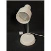 Image 2 : Vintage White Metal Adjustable Gooseneck Lamp Adjusts to approx 16"
