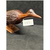 Image 2 : Mid Century Modern Carved Wood Bird Figure Approx 10.25"W 4.5"T