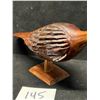 Image 3 : Mid Century Modern Carved Wood Bird Figure Approx 10.25"W 4.5"T