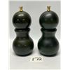 Image 1 : Danish Wood Salt & Pepper Grinders Green Approx: 5.5"T 2.5"W
