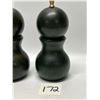 Image 2 : Danish Wood Salt & Pepper Grinders Green Approx: 5.5"T 2.5"W