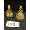 Image 1 : Vintage Small Brass Figural Bells Approx: 2" tall