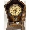 Image 4 : Vintage Wind up Mantle Clock w/key Approx: 16.5x10.25"