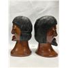 Image 4 : 2 Heavy Wood Carved Sculptures / Statues (largest is appr: 9.5 x 4")