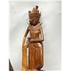 Image 3 : 2 Heavy Wood Carved Sculptures / Statues (largest is appr: 15 x 4.5")