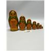 Image 2 : 7 Matryoshka Russian Nesting Dolls Signed (largest appr: 5" x 2.75")