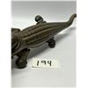 Image 4 : Vintage Cast Metal Brass ? Alligator / Crocodile Mechanical Nut Cracker Appr: 12.5"