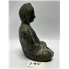 Image 2 : Vintage Cast Metal Buddha Statue Figure Approx: 7" x 4.75"