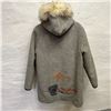 Image 2 : Kelsey Trail Wool Parka with Leather Inuit Themed Applique Size 14