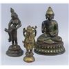 Image 1 : Lot of Three Bronze Buddha Indian