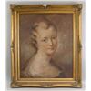 Image 1 : Antique Oil on Canvas Portrait of Girl