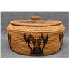 Image 1 : WASHOE INDIAN LIDDED BASKET