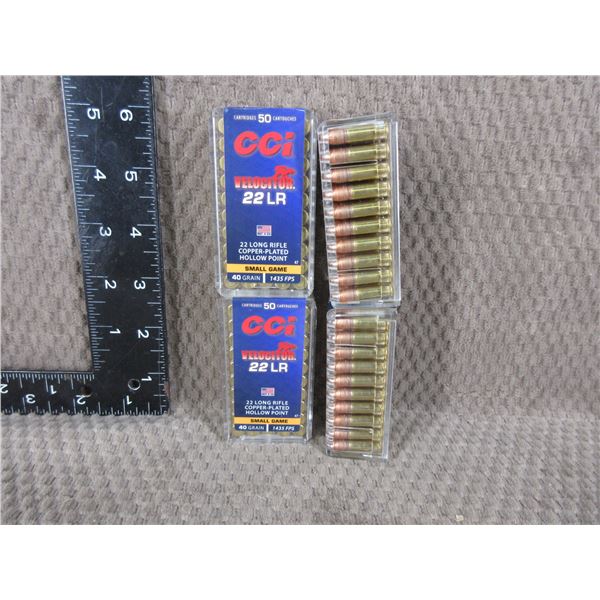 22 LR 40gr HP CCI Velocitor - 4 Sealed Boxes of 50