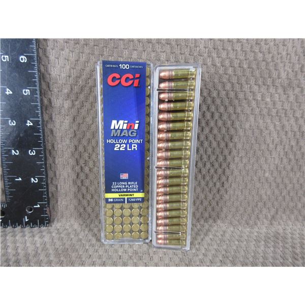 22 LR 36gr HP CCI Mini Mag - 2 Sealed Boxes of 100