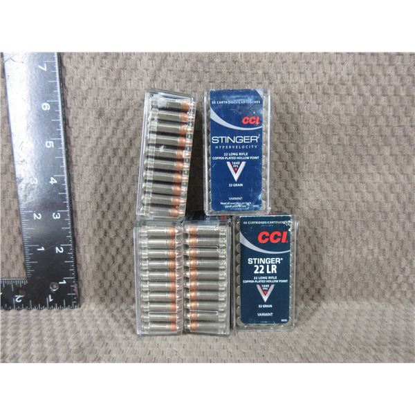 22LR 32gr Stinger HyperVelocity CCI - 5 Sealed Boxes of 50