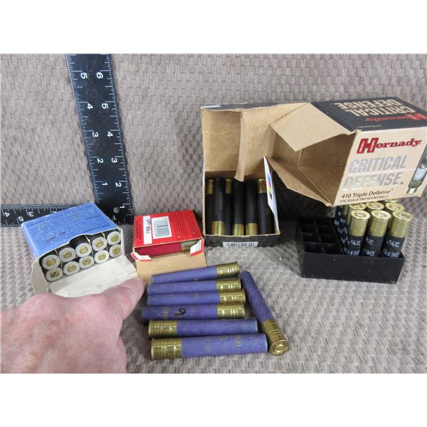 50 - Various 410Ga Shells, 8 Empty Brass