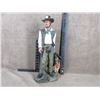 Image 1 : Cowboy Statue With Saddle - 19" Tall