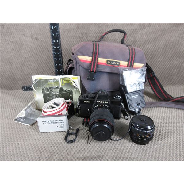 Yashica FR1 Camera - With Bag and Accessories