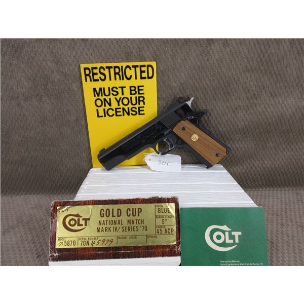Restricted - Colt Gold Cup Mark IV / Series 70 in 45 ACP