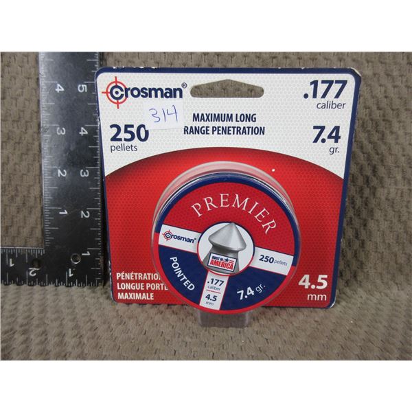 NEW - Crosman 177 Cal. 7.4gr 4.5mm Pellets - Tin of 250