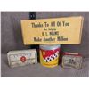 Image 1 : 1 Cigar Box, 3 Tobacco Tins