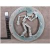 Image 2 : Reddy Kilowatt 1960"s Cast Aluminum Sign 14" Diameter