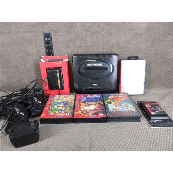 Genesis Video Game Model MK-1631 with 6 Games